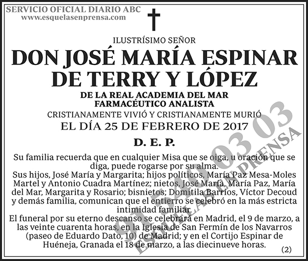 José María Espinar de Terry y López
